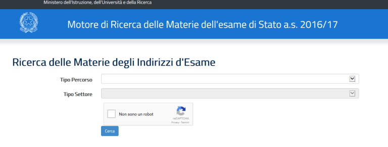motore di ricerca esami